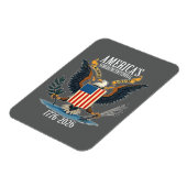 米国250 - 1776-2026 -ヴィンテージイーグルコート・オブ・アームズ マグネット (左側)