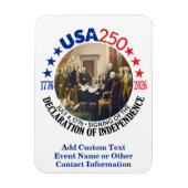 米国250 - 1776-2026 – 独立宣言 マグネット (縦)