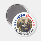米国250 - 1776-2026 – 独立宣言 マグネット (正面/裏面)