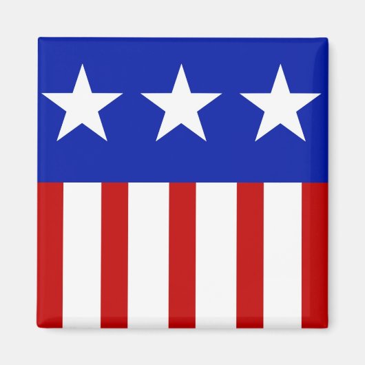 米国3つ星アメリカ国旗 マグネット (正面)