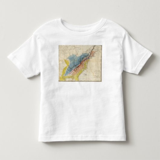 米国3の地図 トドラーTシャツ (正面)