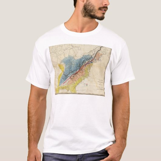米国3の地図 Tシャツ (正面)