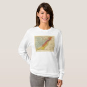 米国4の地図 Tシャツ (正面フル)