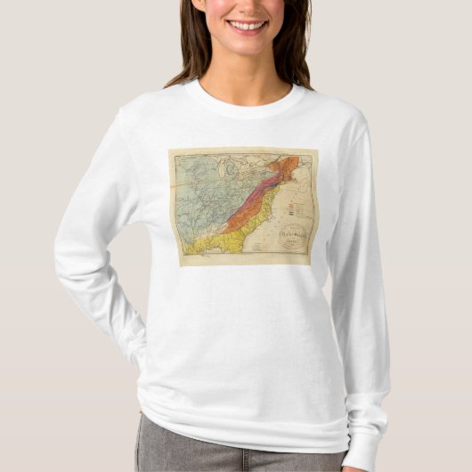 米国4の地図 Tシャツ (正面)