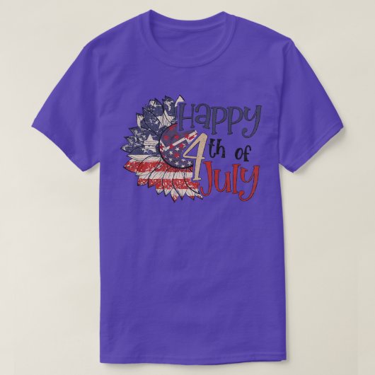 米国4th 7月アメリカ平和愛チームストライプ4 D Tシャツ (デザイン正面)