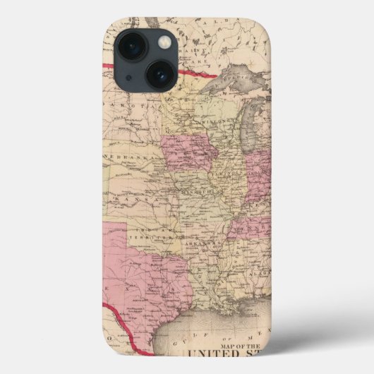 米国5の地図 Case-Mate iPhoneケース (裏面)