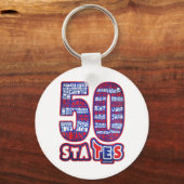 米国50州 キーホルダー (正面)