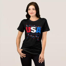 米国50星赤白青 トライブレンドTシャツ