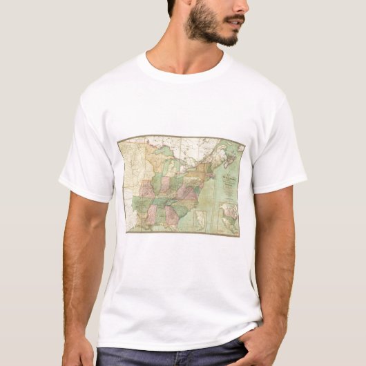 米国6の地図 Tシャツ (正面)