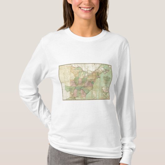 米国6の地図 Tシャツ (正面)