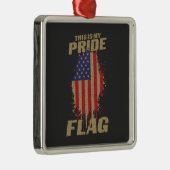 米国7月愛国心プライド国旗 メタルオーナメント (右)