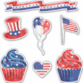 米国7月4日お祝い シール (正面)