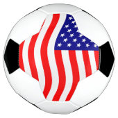 米国-あなたのアイディアの旗 サッカーボール (回転)