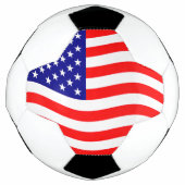米国-あなたのアイディアの旗 サッカーボール (正面)
