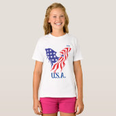 "米国" アメリカン・イーグル・モノグラム Tシャツ (正面フル)