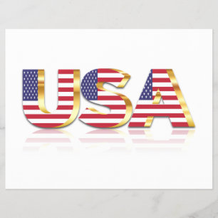 米国 – アメリカ合衆国 – 国旗 – 愛国心 チラシ