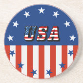 米国 – アメリカ国旗の星の円の飲料用コースター コースター
