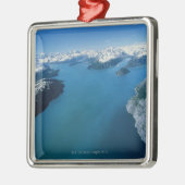 米国、アラスカのグレーシャー入江の国立公園、空中写真 メタルオーナメント (左)