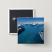 米国、アラスカのグレーシャー入江の国立公園、空中写真 缶バッジ (正面&裏面)