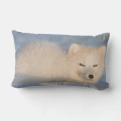 米国、アラスカ、キツネ ランバークッション (裏面)