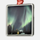 米国、アラスカ、チェナ·ホット·春。オーロラ メタルオーナメント (左)
