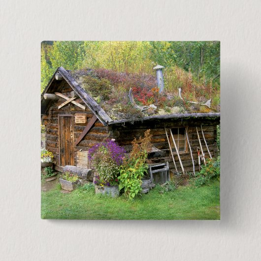 米国、アラスカ、デナリ国立公園、カンティシュナ州。 缶バッジ (正面)