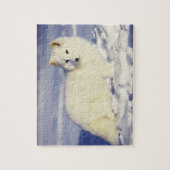 米国、アラスカ。冬のコートの北極キツネ ジグソーパズル (縦)