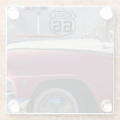 米国、アリゾナ、ウィリアムス。 Rt. 66町、50年代 ガラスコースター (裏面)