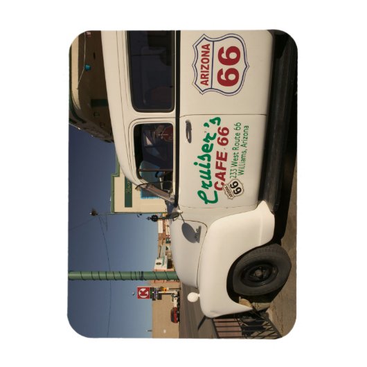 米国、アリゾナ、ウィリアムズ:クルーザーカフェ66歳 マグネット (縦)
