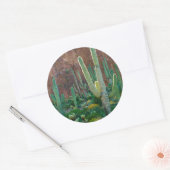 米国、アリゾナ。サグアーロサボスフィールドバイアザクリフ ラウンドシール (封筒)