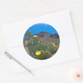 米国、アリゾナ。ザヒルズのサボテン ラウンドシール (封筒)