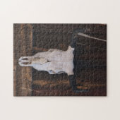 米国、アリゾナ。 店の壁のスカル ジグソーパズル (横)