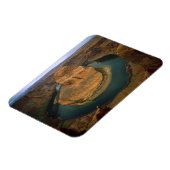 米国、アリゾナ。浸食を示す蹄形の曲げ マグネット (左側)