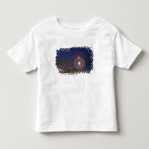 米国、イリノイ、シカゴの7月4日の花火 トドラーTシャツ