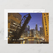 米国、イリノイ、シカゴ、シカゴ川 ポストカード (正面/裏面)