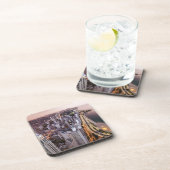 米国、イリノイ、シカゴ、湖の空中写真 コースター (右側)