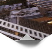 米国、イリノイ、シカゴ、湖の空中表示 ポスター (角)