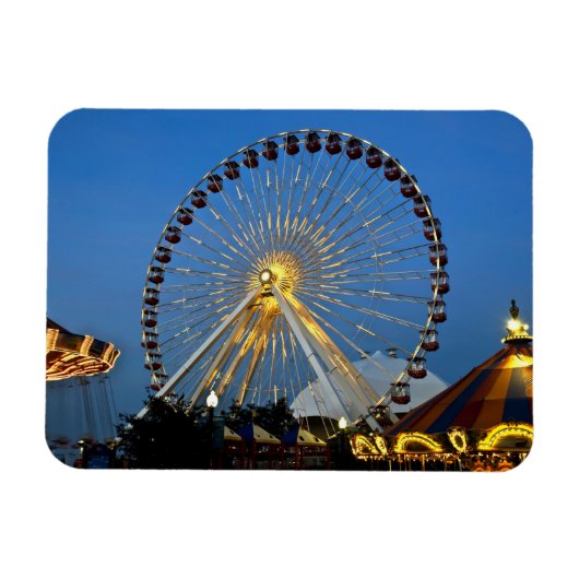 米国、イリノイ、シカゴ、都市景観、ライト マグネット (横)