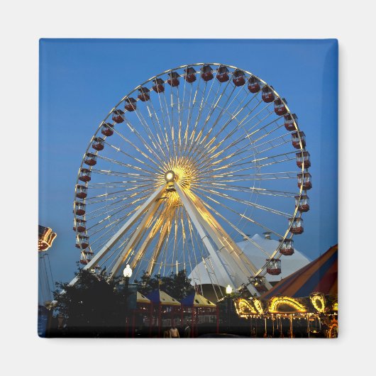 米国、イリノイ、シカゴ、都市景観、ライト マグネット (正面)