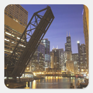 米国、イリノイ、シカゴ、Chicago川 スクエアシール