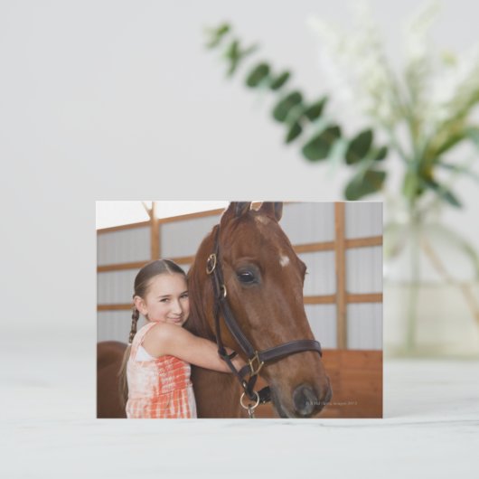 米国、イリノイ、メタモラ、笑顔のポートレート ポストカード (スタンド正面)