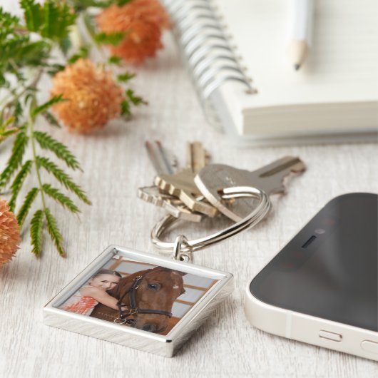 米国、イリノイ、Metamoraの微笑のポートレート キーホルダー (側面)