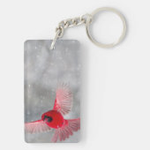 米国、インディアナ、インディアナポリス。男性（鳥）ショウジョウコウカンチョウ キーホルダー (裏面)