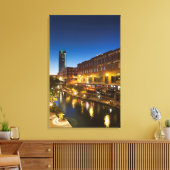 米国、オクラホマ、オクラホマシティー、ブリックタウン キャンバスプリント (インサイチュ (リビング))