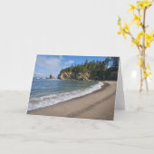 米国、オレゴンの海岸線 カード (黄色い花)