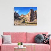米国、オレゴン、スミス・ロック州パーク キャンバスプリント (インサイチュ (リビング))