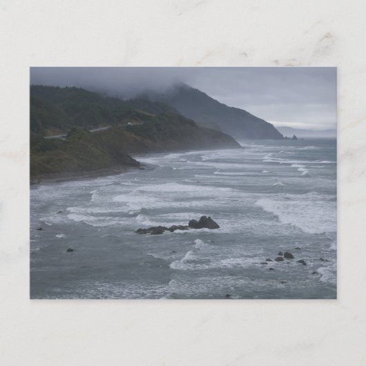 米国、オレゴン、海岸線 ポストカード (正面)
