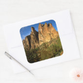 米国、オレゴン、花崗岩の崖Smith Rock州 スクエアシール (封筒)