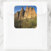 米国、オレゴン、花崗岩の崖Smith Rock州 スクエアシール (バッグ)