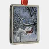 米国、オレゴン、Clackamas郡。 新しい雪 メタルオーナメント (右)